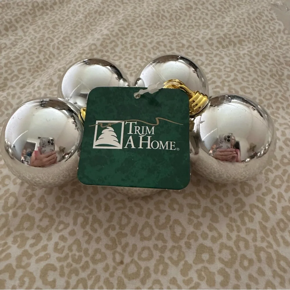 Vintage silver and gold plastic christamas tree orb ornamanets, set of 20